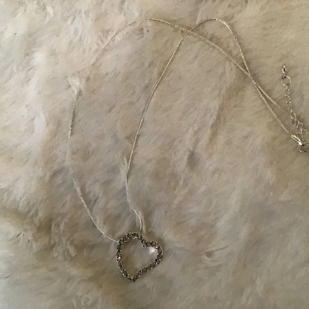 Swarovski Open Heart Silver Necklace